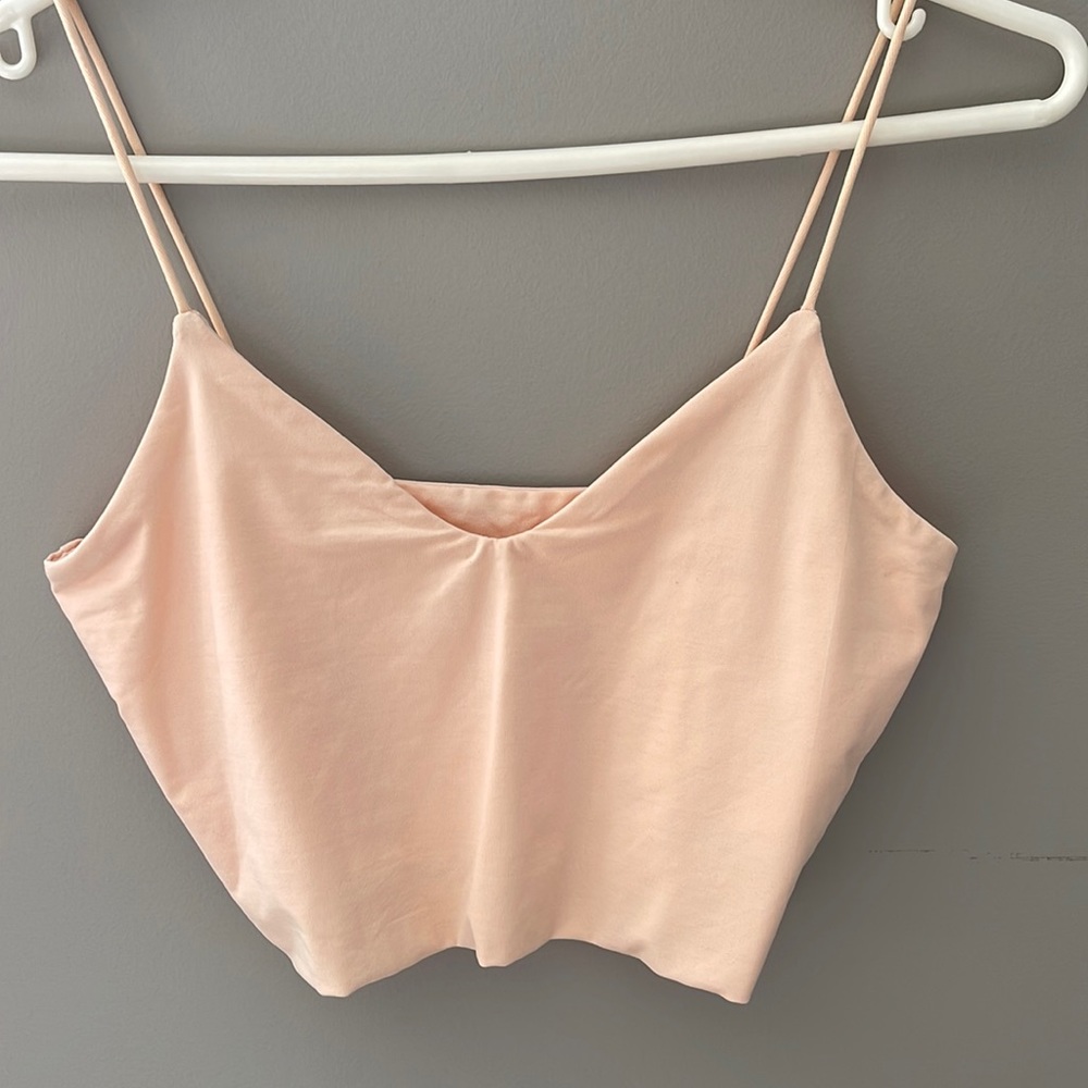 Blush pink cropped tank